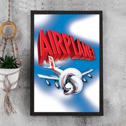 Airplane Movie Poster - Waterproof Canvas Film Poster - Movie Wall Art - Movie Poster Gift - Size A4 A3 A2 A1 - Unframed