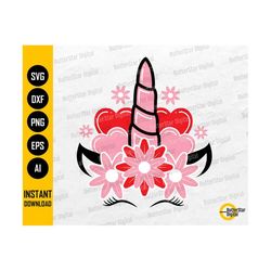 Love Unicorn SVG | Cute Animal Shirt Decal Card Gift Decor Sticker | Cricut Silhouette Cutting File Printable Clipart Digital Dxf Png Eps Ai