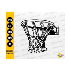 Basketball Hoop SVG | Sport Net Game Dunk Shoot Shot Jam Points Slam Rebound Block | Cut File Cuttable Clipart Vector Digital Dxf Png Eps Ai
