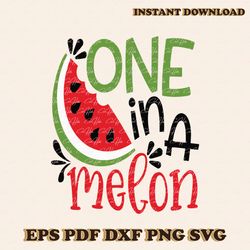 One In A Melon Funny Watermelon SVG Digital Cricut File