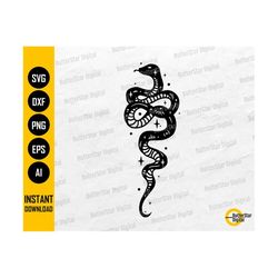 Celestial Snake SVG | Mystical Decal T-Shirt Sticker Graphics | Cricut Cutting File Printable Clipart Vector Digital Download Dxf Png Eps Ai