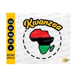 Kwanzaa SVG | Africa SVG | African American Holiday T-Shirt Sign Decals Stickers | Cricut Silhouette Clip Art Vector Digital Dxf Png Eps Ai