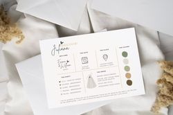 Editable Bridesmaid Information Card, Bridal Party Information Template, Bridal Proposal Card, Edit with CANVA