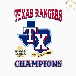 MLB Rangers 2023 World Series Champions PNG Download