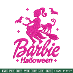 Barbie Halloween Embroidery, Barbie Halloween Embroidery, logo design, Embroidery File, logo shirt, Digital download.