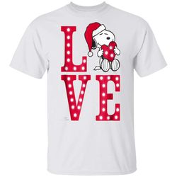 Peanuts Snoopy Santa Love T-Shirt