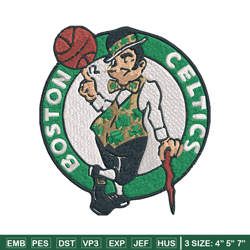 Boston Celtics Embroidery Design, Logo Embroidery, NBA Embroidery, Embroidery File, Logo shirt, Digital download