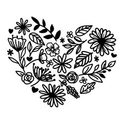 Flower Heart Vector Trending Logo SVG, Trending SVG