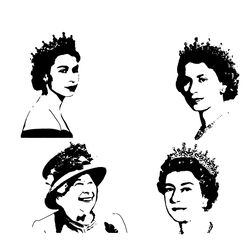 The Queen Elizabeth England Logo SVG Bundle