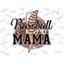 Baseball Mama Lightning Design Png, Digital Download PNG,Sports Sublimation,Love Sports, Sport Sublimation, Sport Png,Digital Downloads