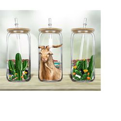 Goat 16oz Libbey Glass Png, Tumbler Sublimation Design - Design Digital Download PNG