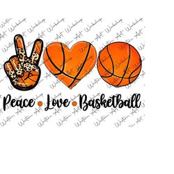 peace love basketball png, basketball sublimation designs, basketball heart png, basketball png, basketball design png, sublimation design