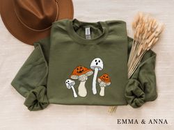 Halloween Sweatshirt Png, Halloween Shirt, Fall Sweatshirt Png, Magic Mushroom Shirt, Halloween Crewneck, Ghost Shirt, P