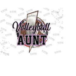 Volleyball Aunt Lightning Design Png, Digital Download PNG,Sports Sublimation,Love Sports, Sport Sublimation, Sport Png,Digital Downloads