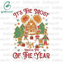 Christmas Gingerbread Png Svg, Candy Cane Svg, The Most Magical Time Christmas Svg, Christmas Friends Svg, Holiday Seaso