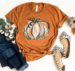 Fall Pumpkin Shirt Png, Cute Fall Shirt Png, Thanksgiving TShirt Png, Graphic Tee for women, Pumpkin Spice Tee, Teacher
