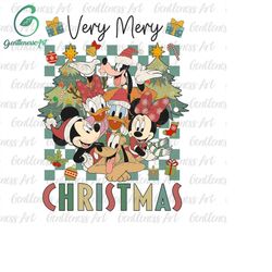 Very Merry Christmas, Mouse And Friends Svg, Christmas Squad Svg, Christmas Friends Svg, Xmas Holiday Svg