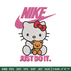Hello kitty Nike Embroidery design, Hello kitty Embroidery, Nike design, Embroidery file, cartoon logo. Instant download