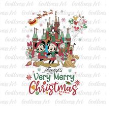 Vintage Very Merry Christmas, Mouse And Friends Png, Christmas Squad Png, Christmas Friends Png, Xmas Holiday Png