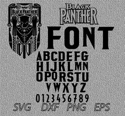 Black panther font SVG PNG JPEG  DXF Digital Cut Vector Files for Silhouette Studio Cricut Design