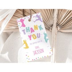 Trampoline Park Favor Tags Jump Thank You Tags Jumping Birthday Party Gift Tags Trampoline Favor Labels Decor EDITABLE I