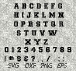 Collegiate Heavy font  SVG PNG JPEG  DXF Digital Cut Vector Files for Silhouette Studio Cricut Design