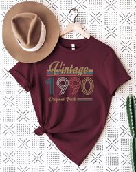Vintage 1990 Shirt Png,33rd Birthday Gift For Women, 1990 Retro Shirt Png, 33rd Birthday Woman,33rd Birthday Gift For Me