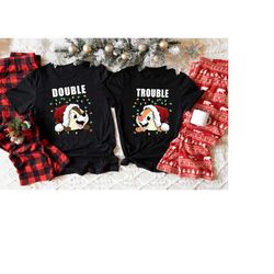 Chip and Dale Christmas Couple Shirt, Disney Christmas Trip Shirt, Double Trouble Shirt, Disney Family Christmas Shirt,