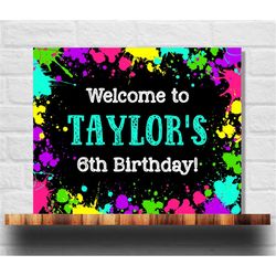 Editable Glow Welcome Sign, Glow Poster, 8x10 & 16x20 Template