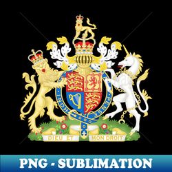 Royal Coat of Arms of the United Kingdom - Elegant Sublimation PNG Download - Transform Your Sublimation Creations