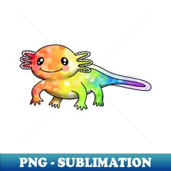 A little rainbow axolotl - High-Resolution PNG Sublimation File - Unleash Your Inner Rebellion