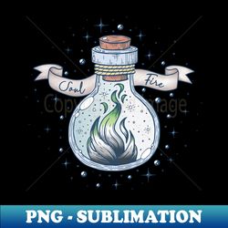 Aromantic Fire Occult Bottle LGBT Aro Pride Flag - Unique Sublimation PNG Download - Perfect for Personalization