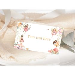 Fairy First Food Tent My Fairy First Tent Card Fairy 1st Birthday Food Label Enchanted Forest Party Food Decoration EDIT
