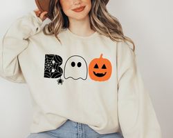 Halloween Boo SweatShirt Png, Halloween Ghost SweatShirt Png, Halloween Pumpkin SweatShirt Png, Spider Halloween SweatSh