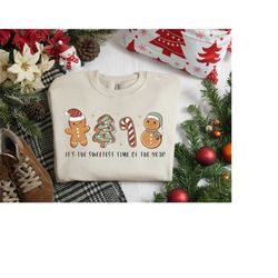 Christmas Gingerbread Cookie Sweatshirt, Gingerbread Lover Shirt, Christmas Gift, Xmas Shirt,Christmas Holiday Shirt,Mer