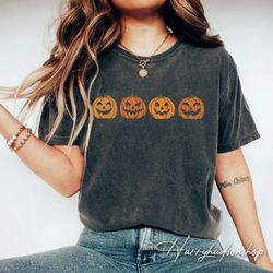 Pumpkin Comfort Colors Shirt Png, Pumpkin Shirt Png, JackoLantern Shirt Png, Halloween Shirt Png, Halloween Pumpkin Shir