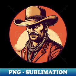 Cowboy - Retro PNG Sublimation Digital Download - Vibrant and Eye-Catching Typography