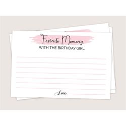 Favorite Memory Game of Her Adult Birthday Party Games Best Memory of Birthday Girl Women She Favourite Pink PRINTABLE D
