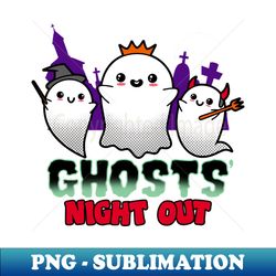 Cute Kawaii Ghost Partying - Trendy Sublimation Digital Download - Revolutionize Your Designs