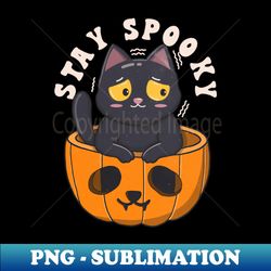 Cute Black Cat Stay Spooky - Sublimation-Ready PNG File - Boost Your Success with this Inspirational PNG Download