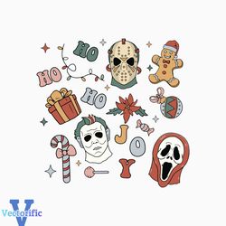 Retro Christmas Horror Movie Character SVG Digital File