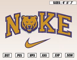 Nike Northern Colorado Embroidery Designs, NCAA Embroidery Design File Instant Download