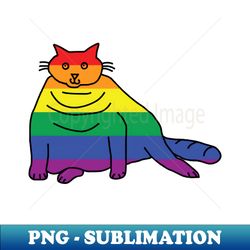 Pride Chonk Cat - Unique Sublimation PNG Download - Transform Your Sublimation Creations