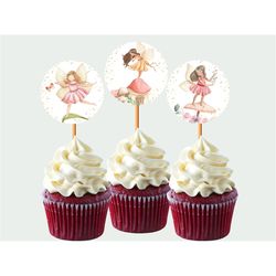 Fairy First Cupcake Toppers My Fairy First Cake Topper Fairy Birthday Party Enchanted Forest Decor Fairy 1st Garden Prin