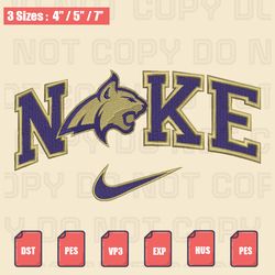 Nike Montana State Bobcats Embroidery File, NCAA Embroidery Designs, Machine Embroidery Design Files