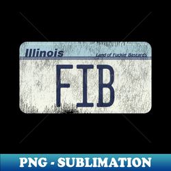Illinois FIB License - Retro PNG Sublimation Digital Download - Bring Your Designs to Life