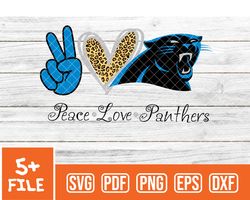 Carolina Panthers Svg , Peace Love  NfL Svg, Team Nfl Svg 05