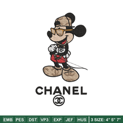 Mickey man chanel Embroidery Design, Chanel Embroidery, Brand Embroidery, Embroidery File, Logo shirt,Digital download