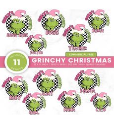 Retro Christmas png Bundle, pink Christmas png, groovy