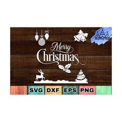 Merry Christmas SVG, Merry Christmas Cricut, Christmas SVG Cut Files, Christmas SVG Quote, Merry Christmas Clipart, Christmas Cut File